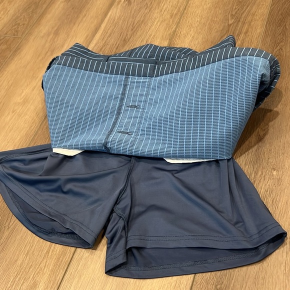 Daily Sports Striped Blue Button-Front Skort Golf Tennis Size 2 Born in Sweden - Picture 7 of 15